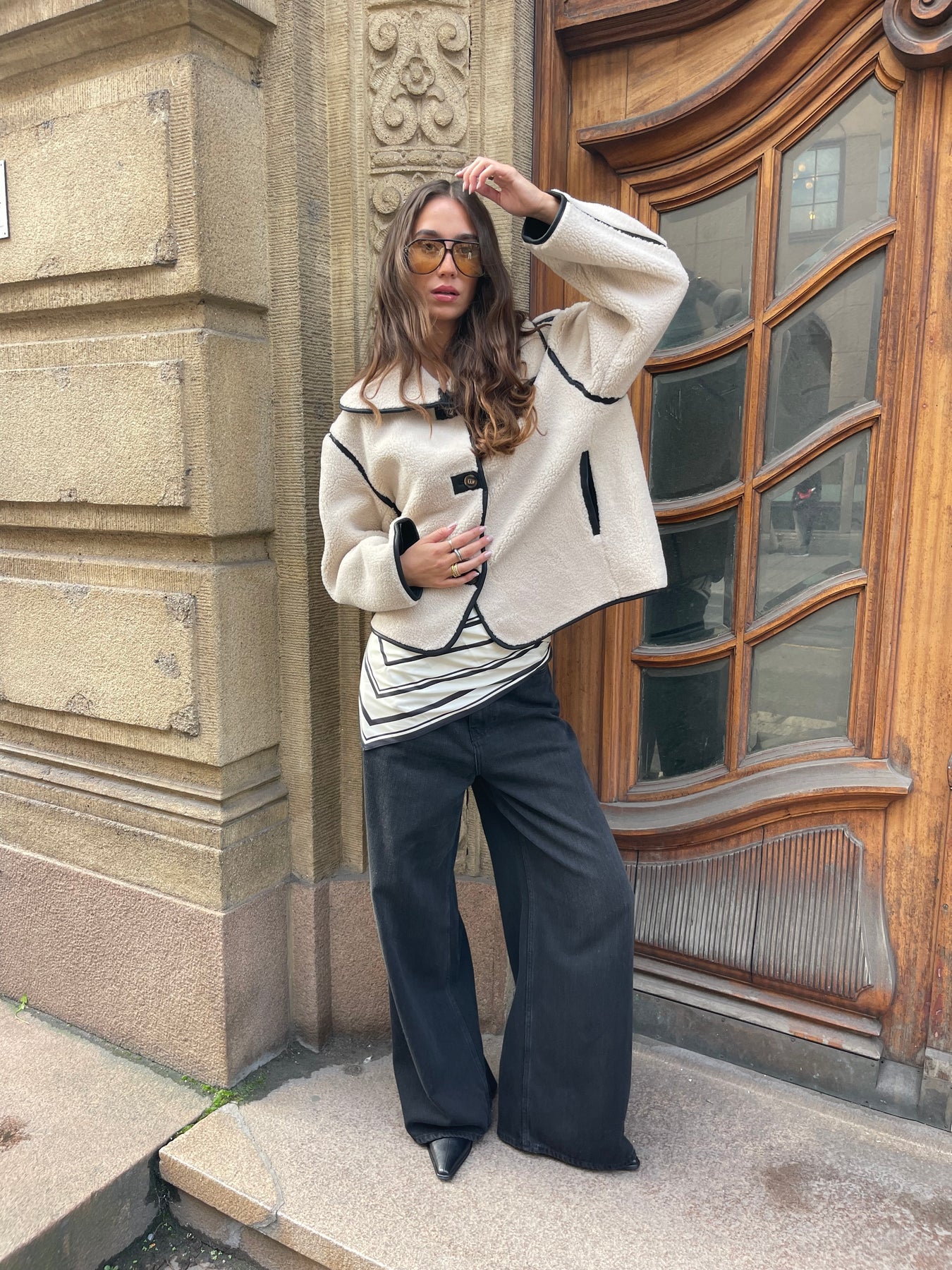 Edmund Teddy Jacket - Ivory