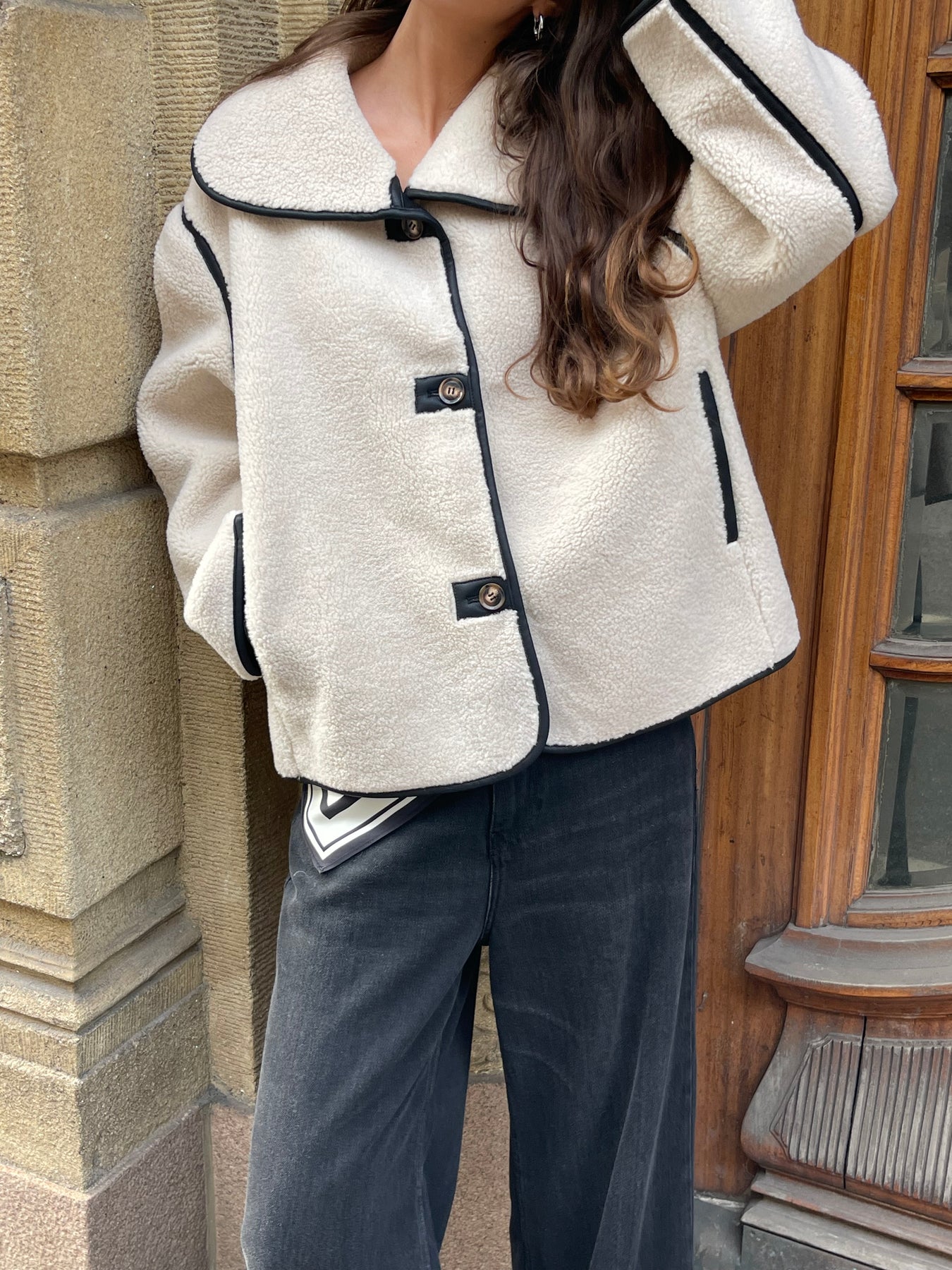 Edmund Teddy Jacket - Ivory