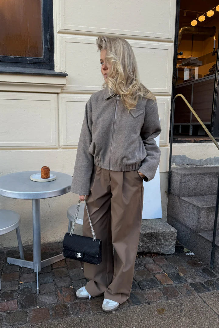 Sarahic Short Jacket - Brun Melange