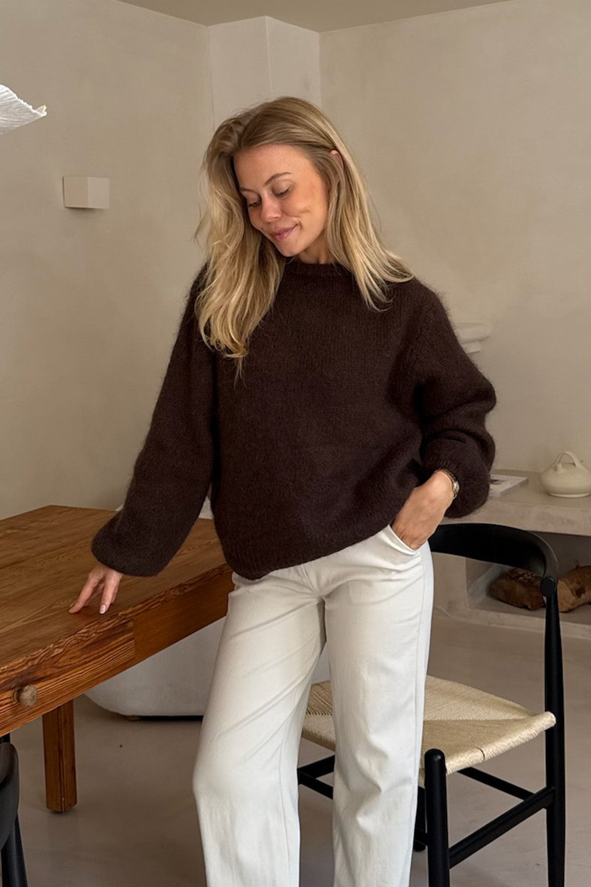 Idaic Pullover - Mörkbrun