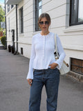Ida Peplum Cardigan - White