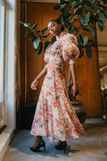 Organza Midi Dress - Pink Blossom