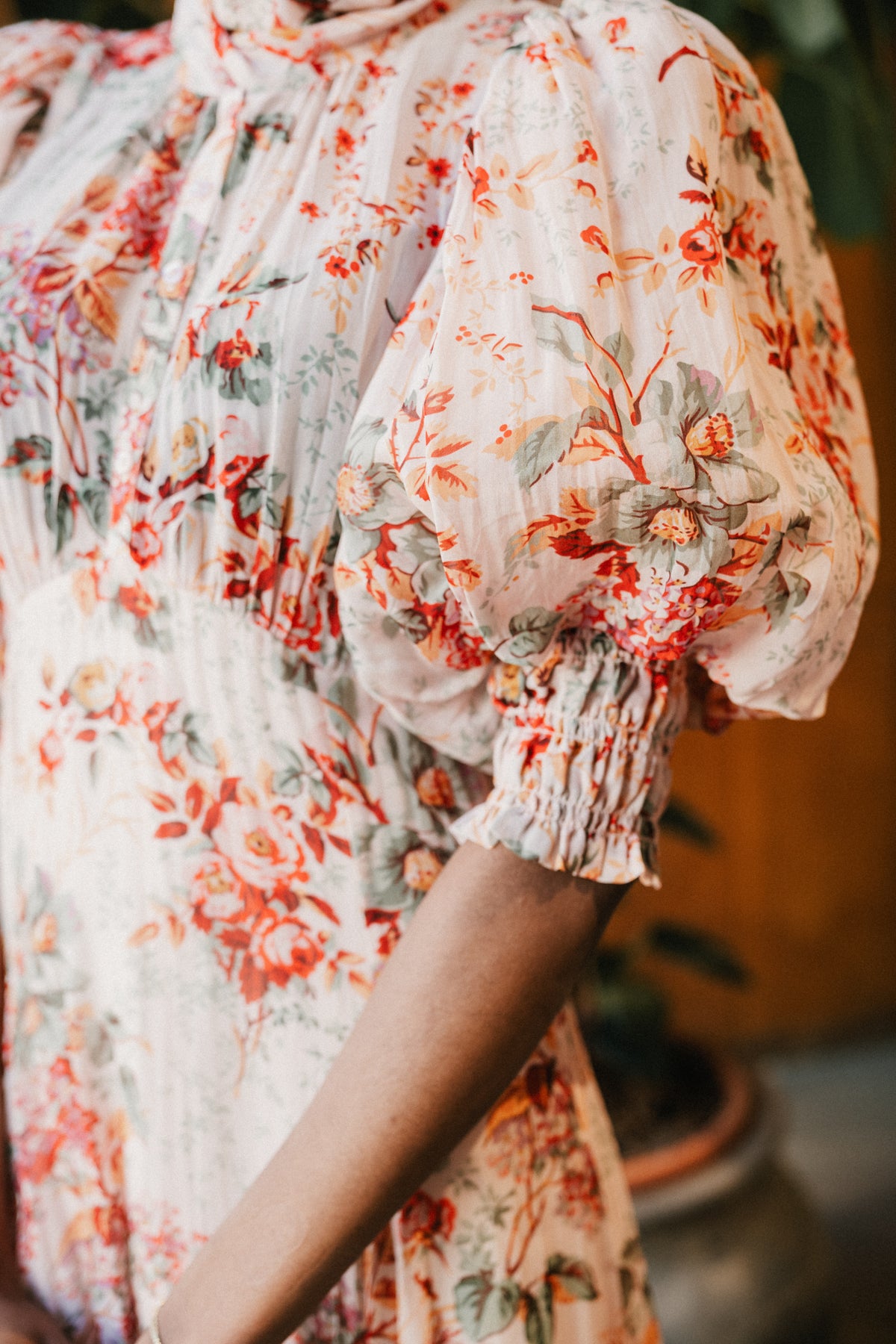 Organza Midi Dress - Pink Blossom