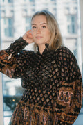 Décorated Poplin Mini Dress - Paisley