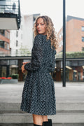 Lea Dress - Black Lupin Print