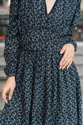 Lea Dress - Black Lupin Print