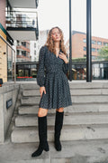 Lea Dress - Black Lupin Print