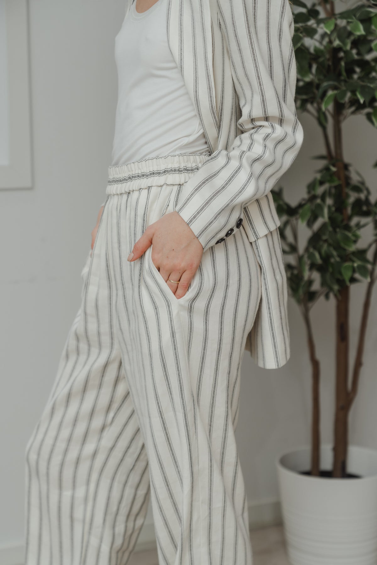 QuinIW Blazer - Sommer Pinstripe