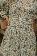 Bohemian Midi Dress - Leaves