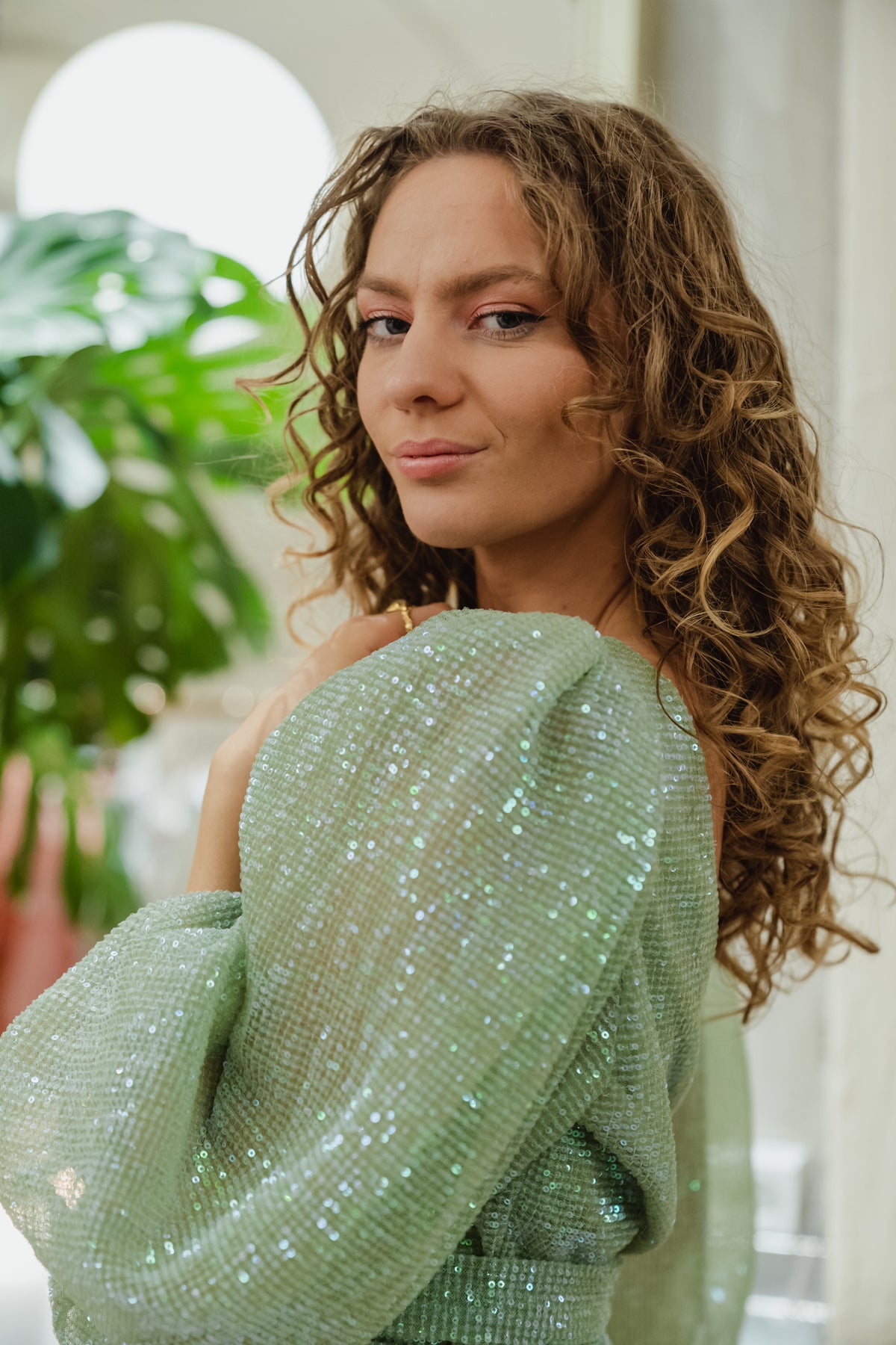 Sequins Blouse - Green
