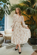 Bohemian Midi Dress - Flower Branches