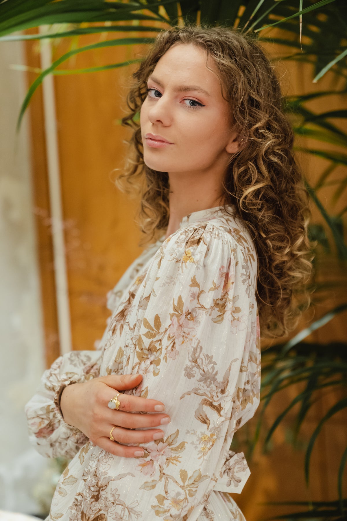 Bohemian Midi Dress - Flower Branches