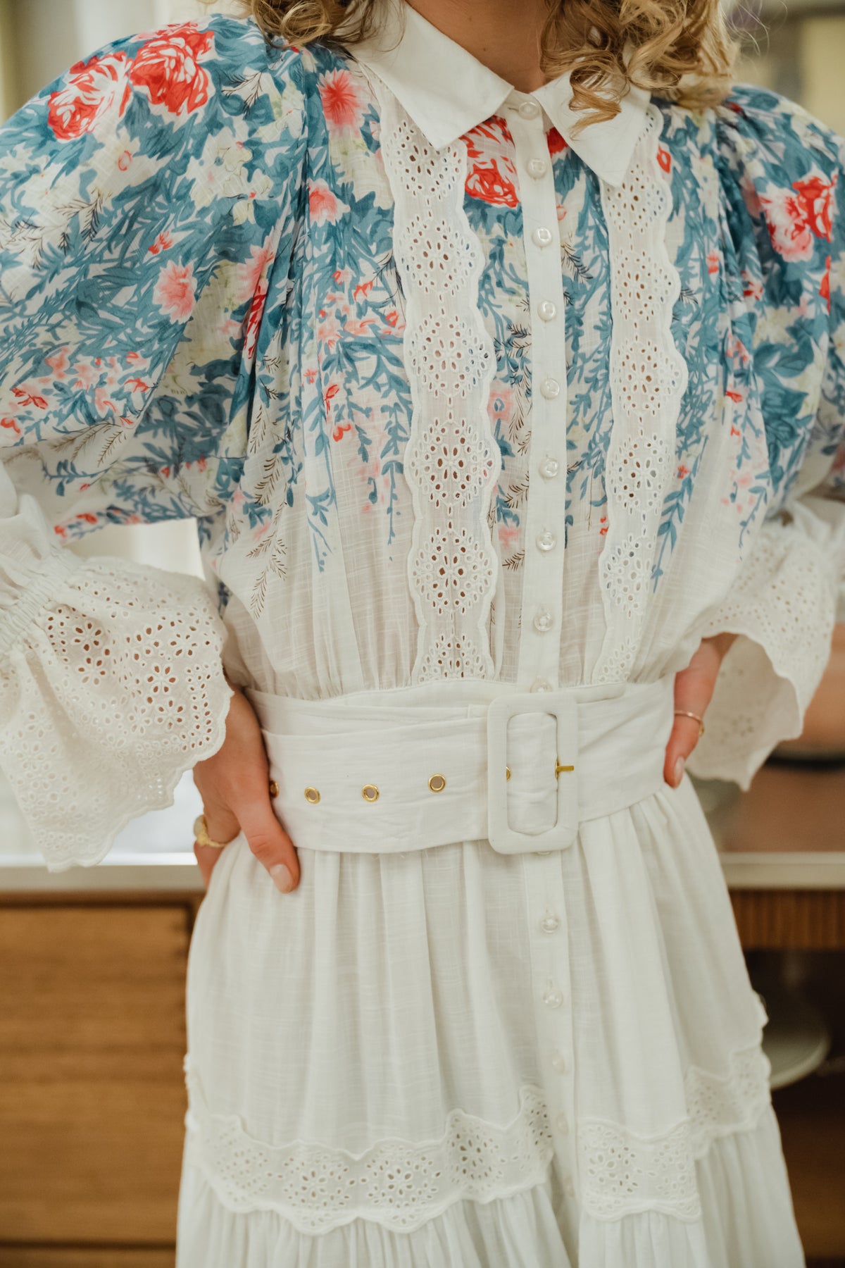 Cotton Slub Maxi Dress - Blue Field