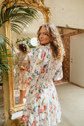 Cotton Slub Mini Dress - Rose Bouquet