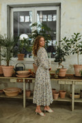 Bohemian Midi Dress - Leaves