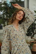 Bohemian Midi Dress - Leaves