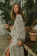 Bohemian Midi Dress - Leaves