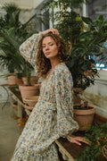 Bohemian Midi Dress - Leaves