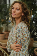 Bohemian Midi Dress - Leaves