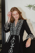 Tasha Embrodery Dress - Black