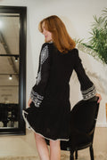 Tasha Embrodery Dress - Black