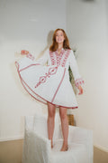 Tasha Embrodery Dress - Red