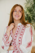 Tasha Embrodery Dress - Red