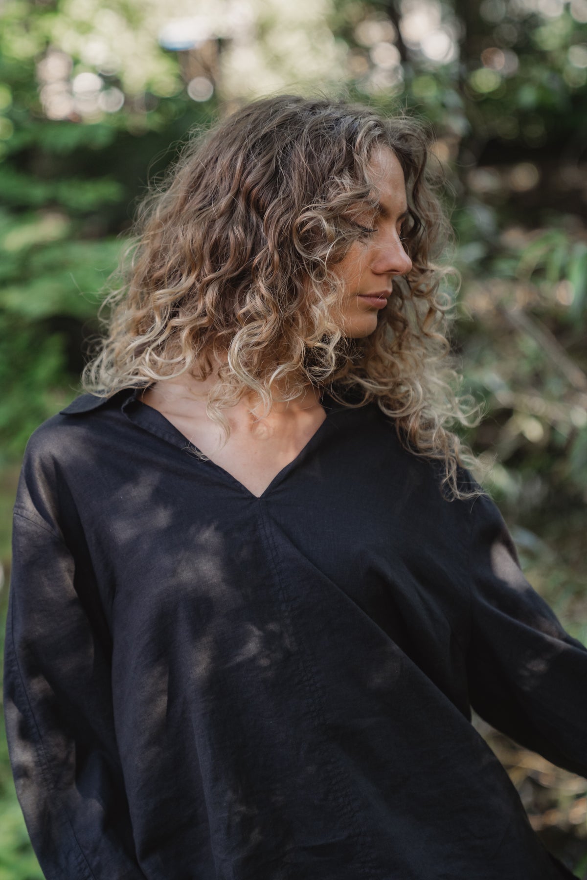 AmosIW Blus - Svart