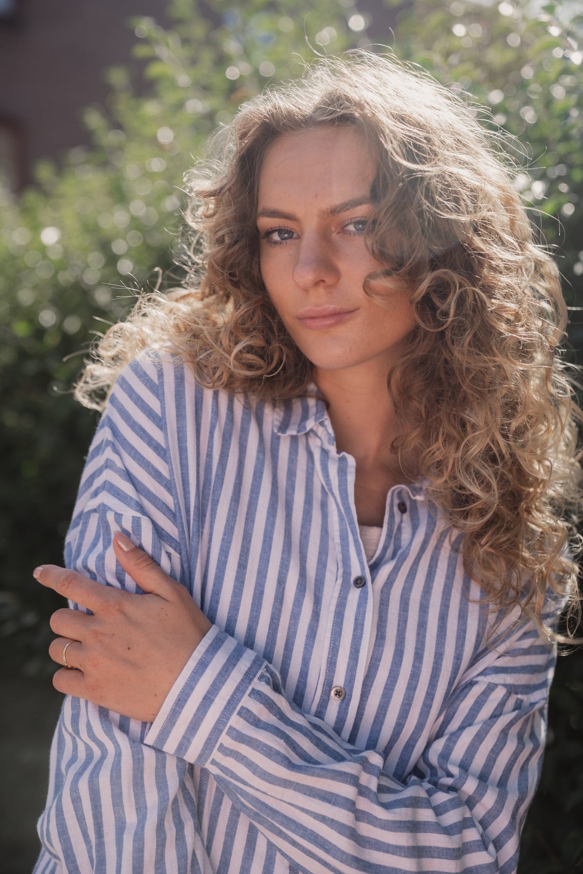 AmosIW Kiko Shirt - Blue Stripes