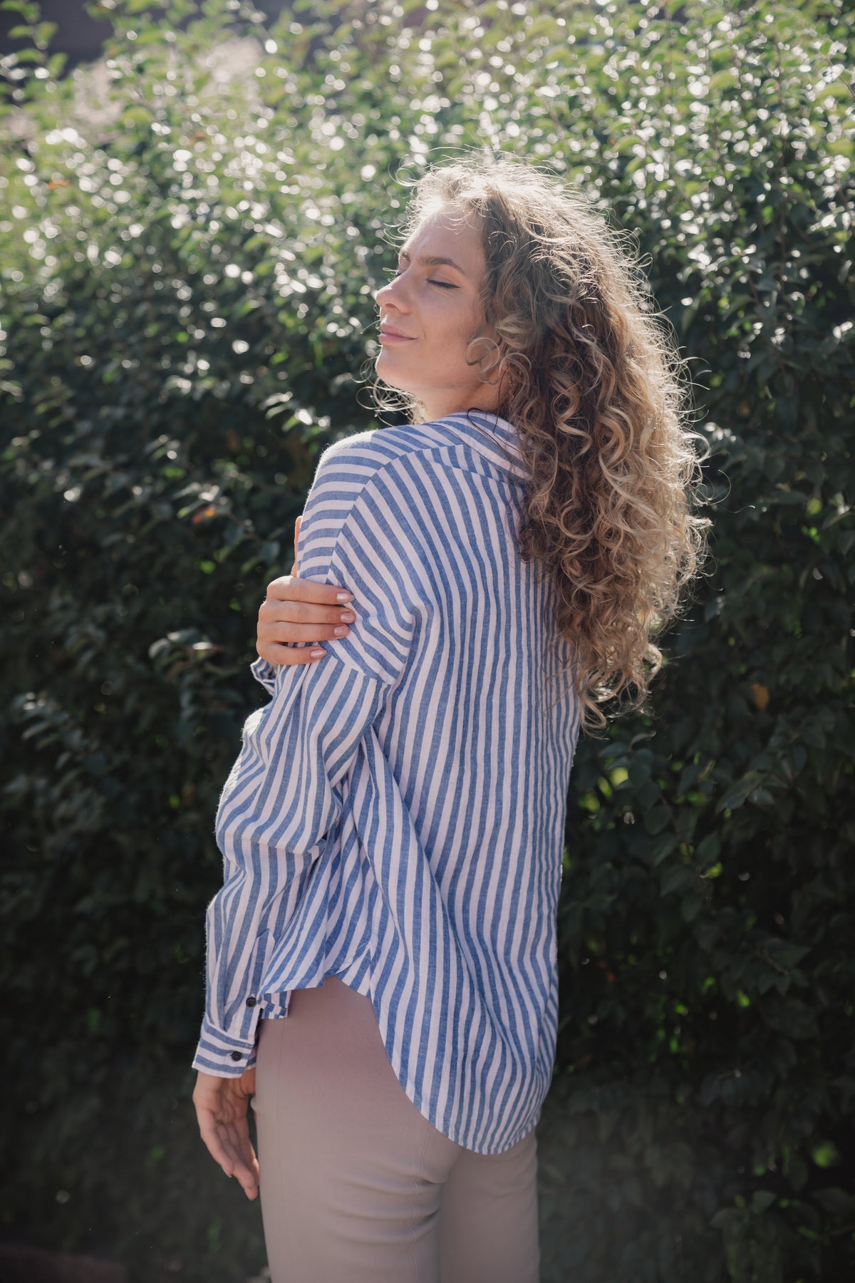 AmosIW Kiko Shirt - Blue Stripes