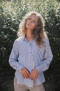 AmosIW Kiko Shirt - Blue Stripes