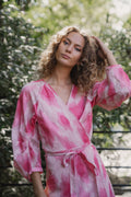 DimitraIW Wrap Dress - Pink Soft Shadow