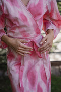 DimitraIW Wrap Dress - Pink Soft Shadow