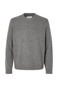 Isak Knit Sweater - Dark Grey Melange