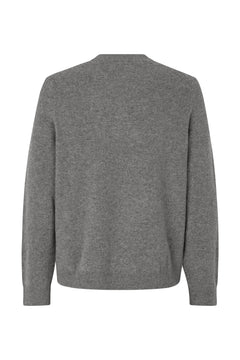 Isak Knit Sweater - Dark Grey Melange