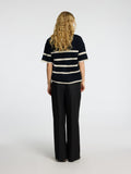 Selected Femme Maline-Liliana 2/4 Knit O-Neck - Dark Sapphire Birch