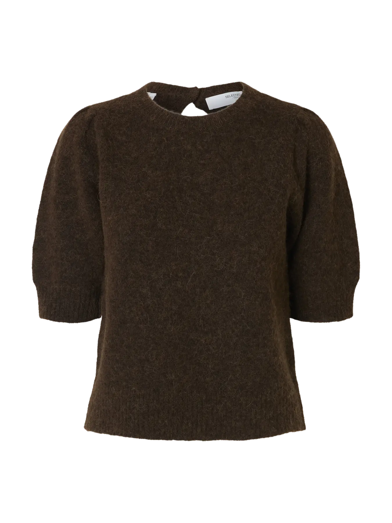 Lulu Ss Open Back Knit O-Neck - Delicioso