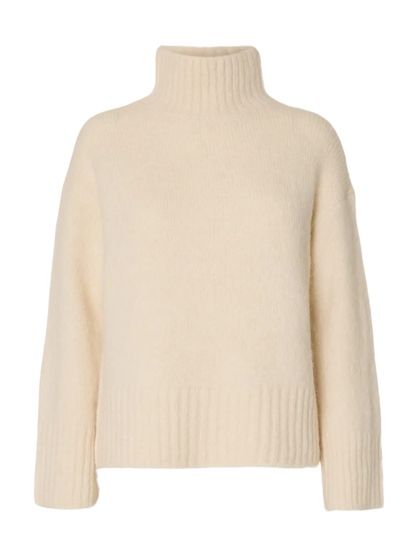 Gabriella Ls Knit High Neck - Birch