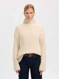 Gabriella Ls Knit High Neck - Birch