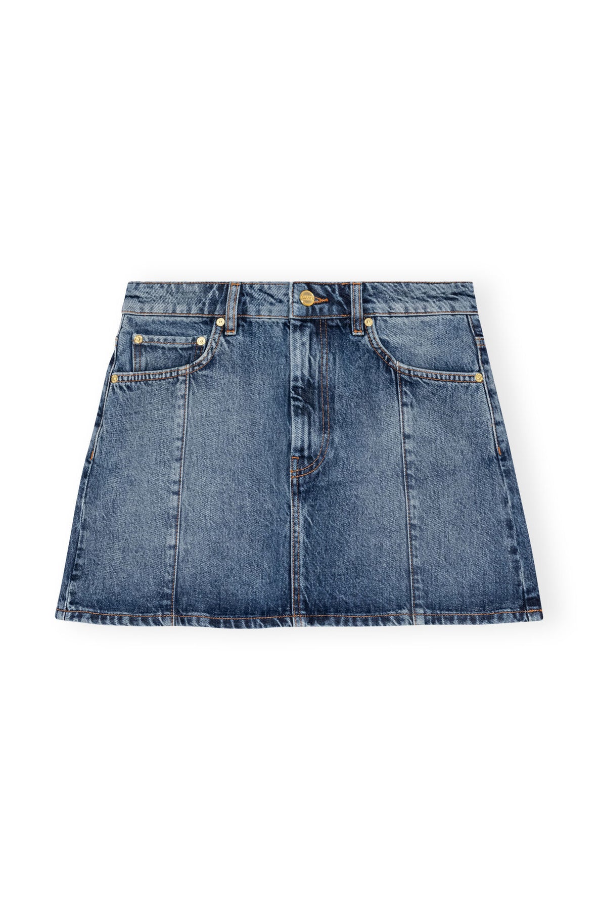 Sparkle Logo Denim Mini Skirt - Tint Wash