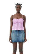 Sparkle Logo Denim Mini Skirt - Tint Wash