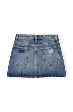 Sparkle Logo Denim Mini Skirt - Tint Wash