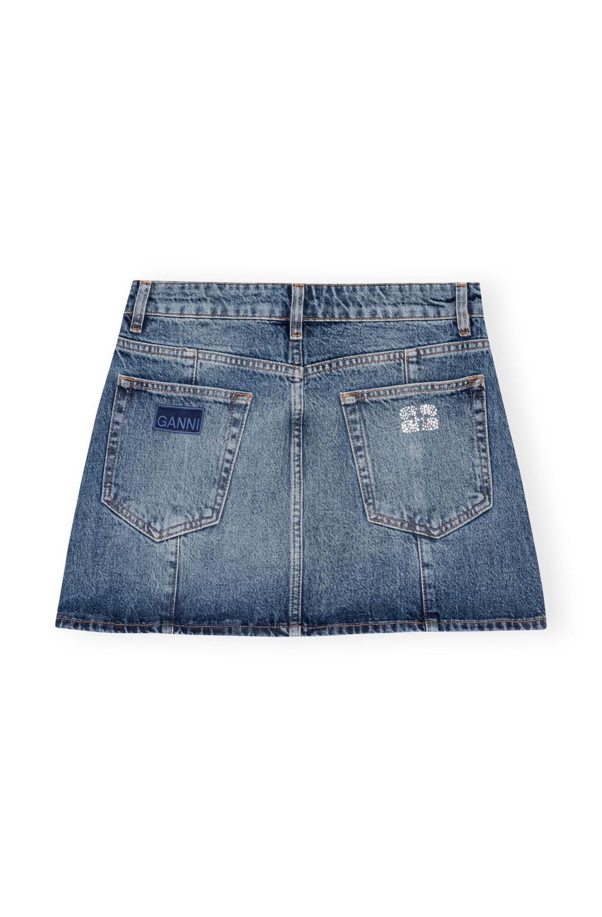 Sparkle Logo Denim Mini Skirt - Tint Wash