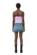 Sparkle Logo Denim Mini Skirt - Tint Wash