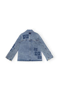 Patch Denim Jacket - Mid Blue Sone