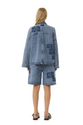 Patch Denim Jacket - Mid Blue Sone