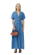 Future Denim Maxi Dress - Mid Blue Stone
