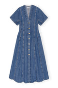 Future Denim Maxi Dress - Mid Blue Stone