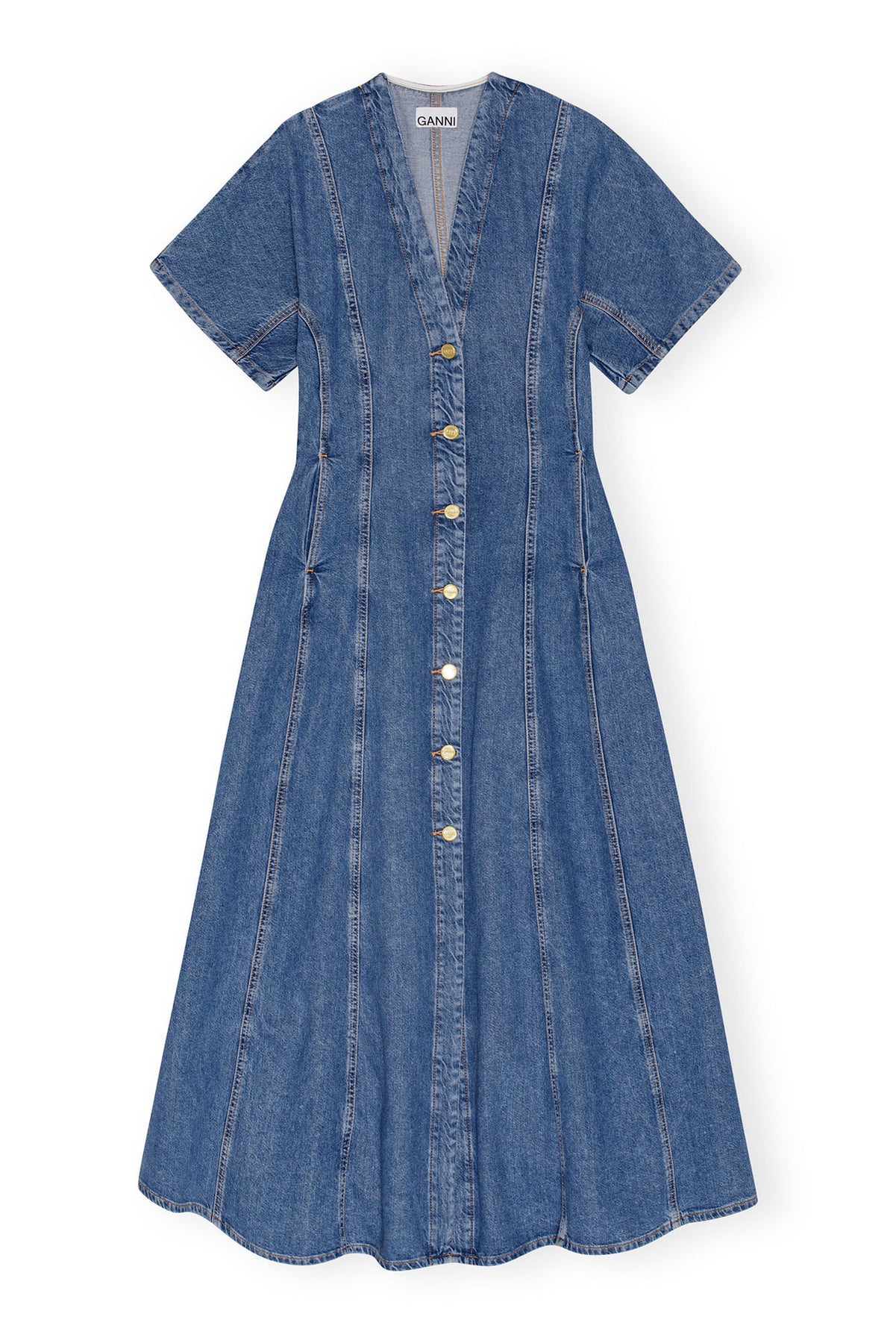 Future Denim Maxi Dress - Mid Blue Stone