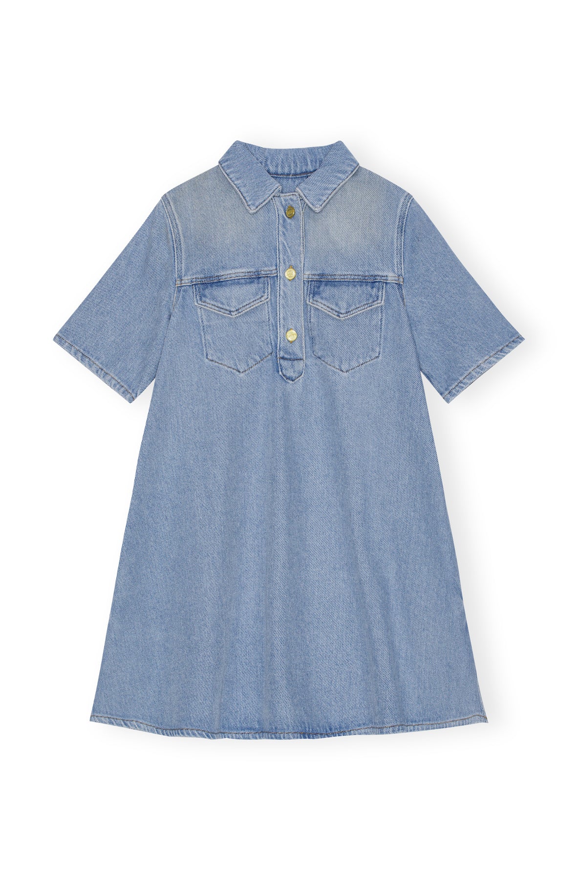 Heavy Denim Mini Dress - Tint Wash